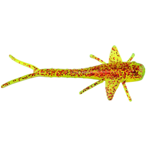 Image of Bobby Garland Mayfly Soft Bait - Bulk Pack | Chartreuse-Red Glitter; 2 1/4 in.