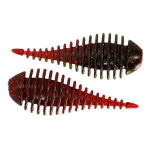 Image of 3 Brothers Baits Tackle Ghillie Grub | Green Pumpkin Demon; 3.8 in.