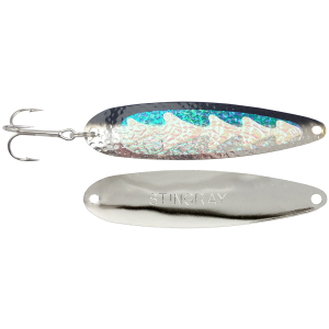 Image of Michigan Stinger Stingray Spoon | Glow Black Wiggler; 4 1/4 in.