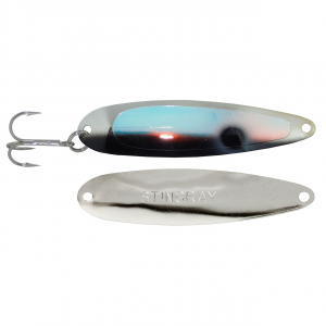 Image of Michigan Stinger Stingray Spoon | Super UV Black Tuxedo; 4 1/4 in.