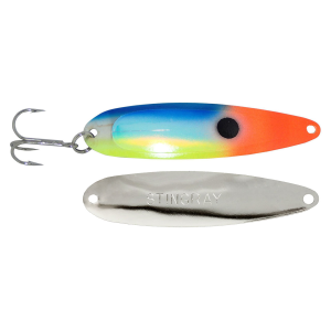 Image of Michigan Stinger Stingray Spoon | Super UV Blue Veggies; 4 1/4 in.