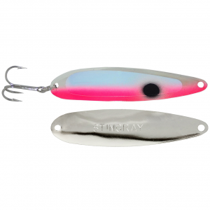 Image of Michigan Stinger Stingray Spoon | Super UV Purple Tuxedo; 4 1/4 in.