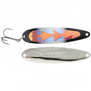 Image of Michigan Stinger Stingray Spoon | Super UV Black Jeans; 4 1/4 in.