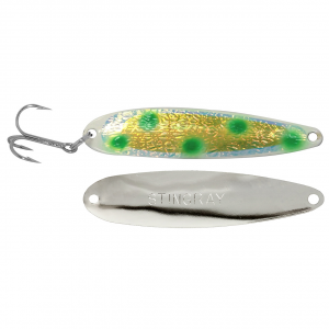 Image of Michigan Stinger Stingray Spoon | Super UV Green Frost; 4 1/4 in.