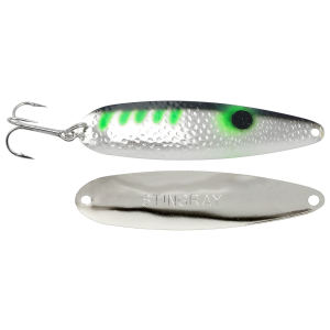 Image of Michigan Stinger Stingray Spoon | Glow Green Alewife; 4 1/4 in.