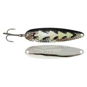 Image of Michigan Stinger Stingray Spoon | UV Black Widow; 4 1/4 in.