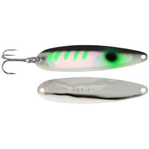 Image of Michigan Stinger Stingray Spoon | UV Green Alewife; 4 1/4 in.