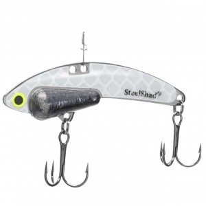 Image of SteelShad Heavy Series Blade Bait | Glow Silver; 1/2 oz.