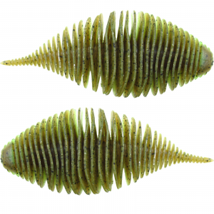 Image of Geecrack Bellows Gill Soft Bait | Green Pumpkin; 2.8 in.