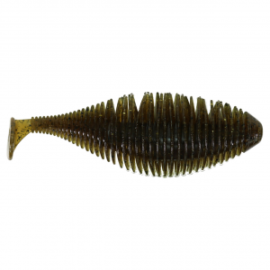 Image of Geecrack Bellows Gill Swimmer Soft Bait | Green Pumpkin; 4.2 in.