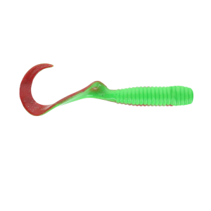 Image of Berkley Gulp! Saltwater Grub Soft Bait | Nuclear Chicken Glow; 6 in.