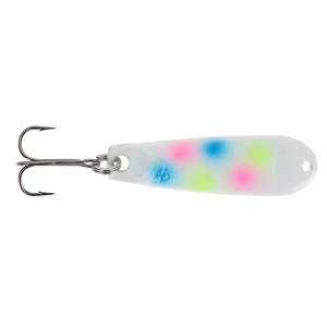Image of Fish Bum Heavy Hitter Tungsten Jigging Spoon | Glow Wonderbread; 1 oz.