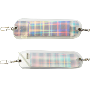 Image of Pro-Troll ProChip Fin Flasher | Plaid on Clear; 4 in.