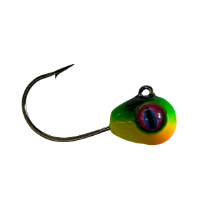 Image of Mission Tackle Short Shank Tungsten Heavy Metal Jig | Firetiger; 1/4 oz.