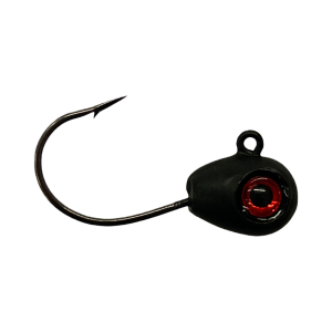 Image of Mission Tackle Short Shank Tungsten Heavy Metal Jig | Matte Black; 1/4 oz.