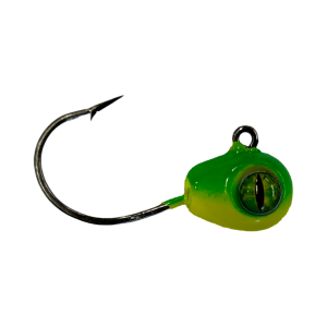 Image of Mission Tackle Short Shank Tungsten Heavy Metal Jig | Chartreuse/Lime; 1/16 oz.