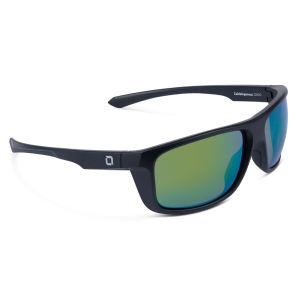 Image of Optic Nerve Cuda Zaldaingerous Polarized Sunglasses | Black - Amber Lens - Green Mirror