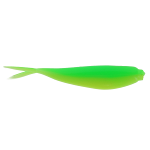 Image of BrushPile Jigs Zipper Soft Bait | Glow Green; 1 1/2 in.