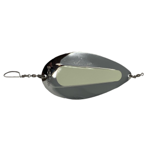 Image of Shortbus Kokanee Dodger | Pure Silver - Glow Tape Center