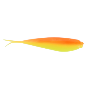Image of BrushPile Jigs Zipper Soft Bait | Orange Sunrise; 1 1/2 in.