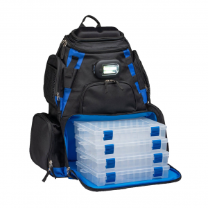 Image of Vexan Fishing Tackle Backpack | Black - Blue