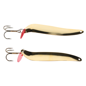 Image of Bay De Noc Flutter Laker Taker Trolling Spoon | Gold; 4 in.
