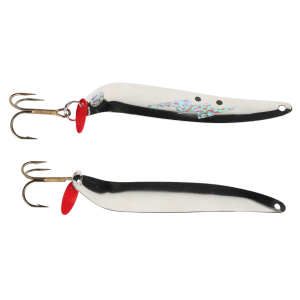 Image of Bay De Noc Flutter Laker Taker Trolling Spoon | Nickel Ice; 3 in.