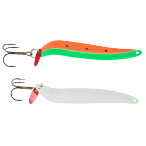 Image of Bay De Noc Flutter Laker Taker Trolling Spoon | Painted Watermelon; 3 in.