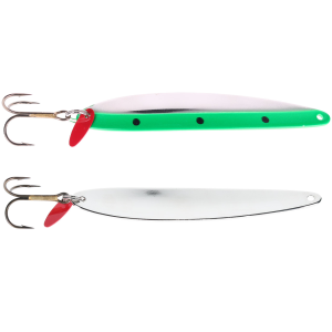 Image of Bay De Noc Laker Taker Spoon | Fluorescent Green/Nickel; 3/4 oz.
