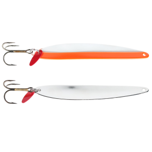 Image of Bay De Noc Laker Taker Spoon | Fluorescent Orange/Nickel; 3/4 oz.