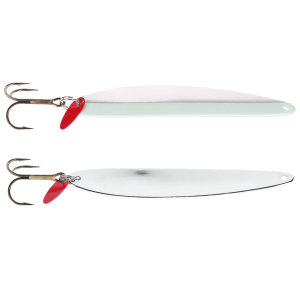 Image of Bay De Noc Laker Taker Spoon | Nickel/Glo Paint; 3/4 oz.