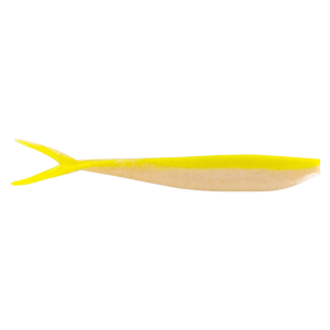 Image of Big Bite Baits Scentsation Slim Minnow Soft Bait | Chartreuse White Laminate; 4 in.