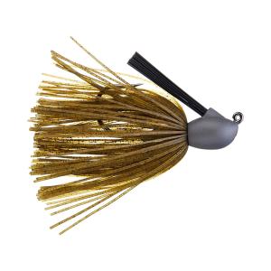 Image of Keitech Tungsten M1 Casting Jig | Dark Green Pumpkin; 3/16 oz.
