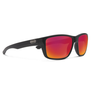Image of Suncloud Eyewear Mayor Polarized Sunglasses | Matte Black - Polarized Red Mirror