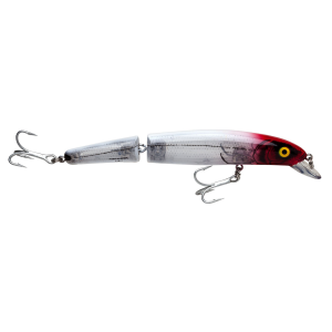 Image of Bomber Saltwater Jointed Long A Hardbait | Silver Flash-Red Head; 7 in.