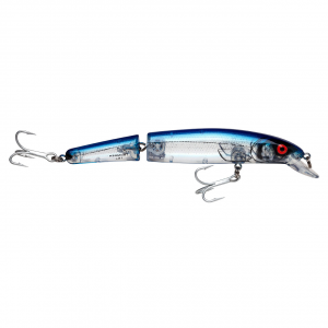 Image of Bomber Saltwater Jointed Long A Hardbait | Silver Flash-Blue Back; 6 in.