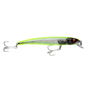 Image of Bomber Saltwater Long A Hardbait | Silver Flash-Chartreuse Back; 7 in.