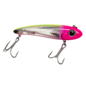Image of Bomber Saltwater Mullet Twitchbait | Silver Flash-Pink-Chartreuse; 3 1/2 in.