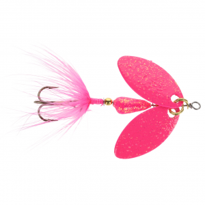 Image of Worden's Double Flash Rooster Tail | Glitter Pink; 1/16 oz.