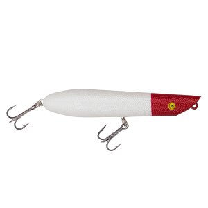 Image of Cotton Cordell Pencil Popper Topwater Lure | Pearl/Red Head; 6 in.