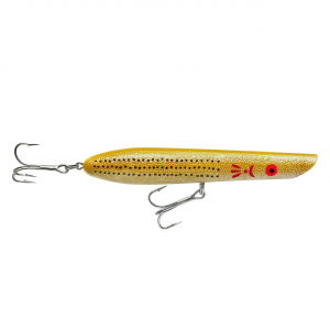 Image of Cotton Cordell Pencil Popper Topwater Lure | Pearl/Yellow; 6 in.