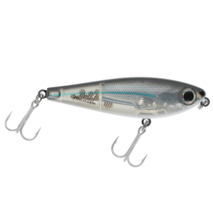 Image of Bomber Saltwater Badonk-A-Donk High Pitch Topwater Lure | Silver Mullet; 4 in.