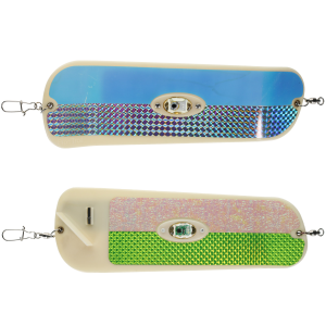 Image of Pro-Troll ProChip ProFlash Lighted Fin Flasher | Morning Mist Chrome UV-White; 11 in.