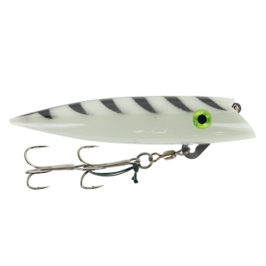 Image of Silver Horde Cut Plugs | Double Glow Black Ladder; 5 in.