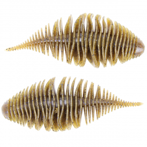 Image of Geecrack Bellows Gill Soft Bait | Green Pumpkin Blue Flake; 2.8 in.