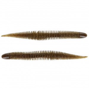 Image of Geecrack Bellows Stick Worm Soft Bait | Green Pumpkin Blue Flake; 5.8 in.