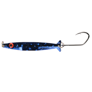 Image of Silver Horde Coho Killer Trolling Spoon | UV Chrome Blue Spatter; 3 in.