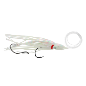 Image of Silver Horde Gold Star Rigged Squid Hoochie | Double Glow Mop; 2 1/4 in.