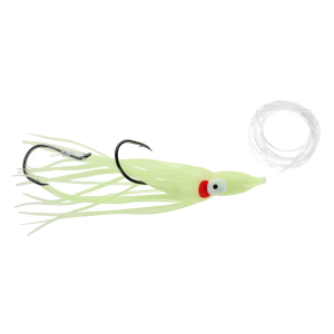 Image of Silver Horde Gold Star Rigged Squid Hoochie | Double Glow; 2 1/4 in.