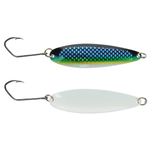Image of Silver Horde Kingfisher Lite Trolling Spoon | UV Glow Herring Aide; 3 in.